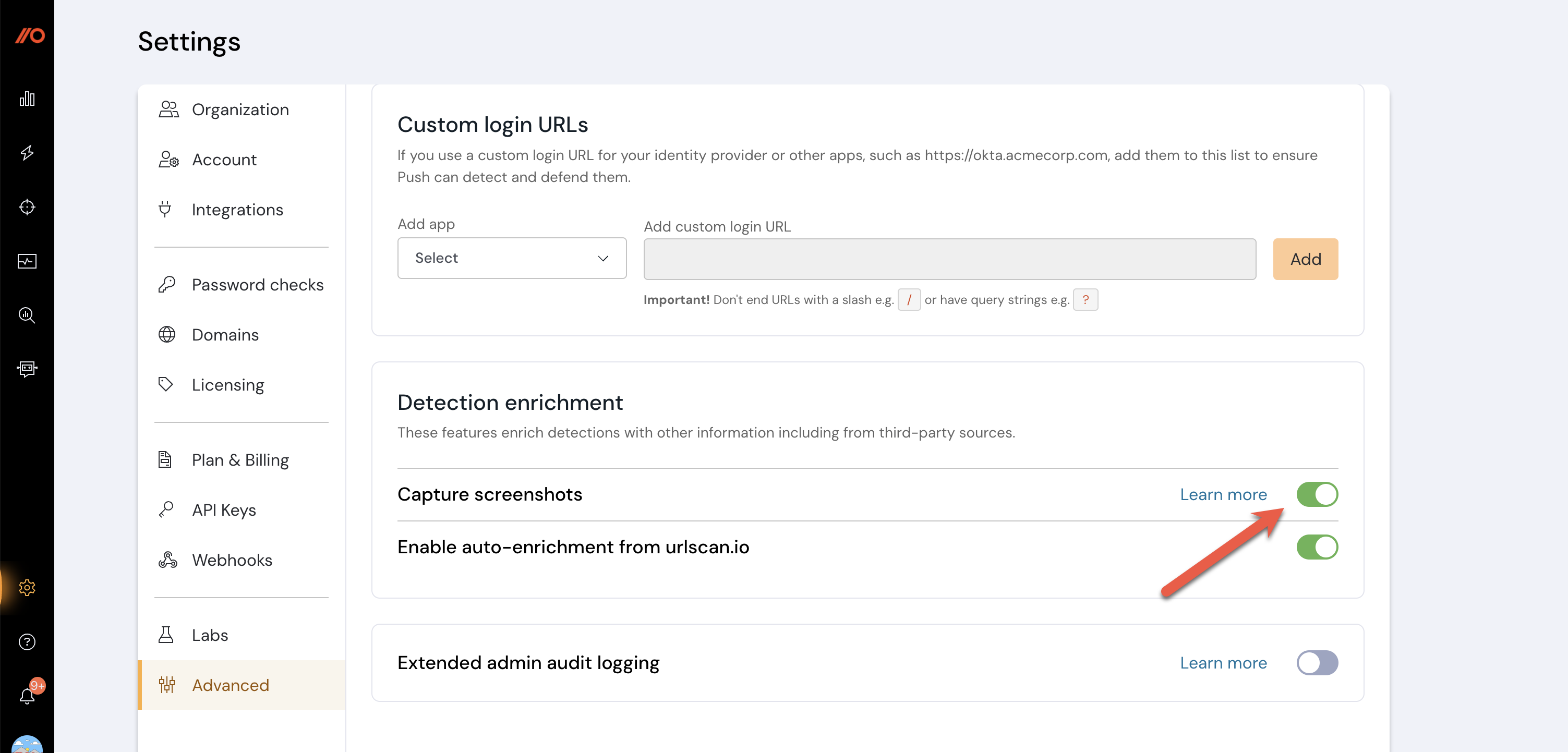Capture screenshots - Settings page - KB 10135