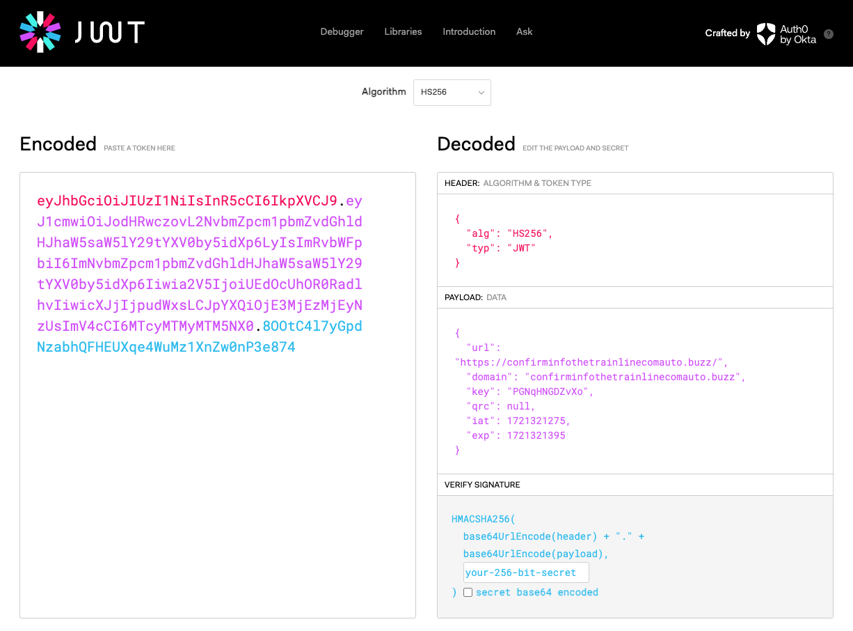 URL with a JWT auth parameter (2)