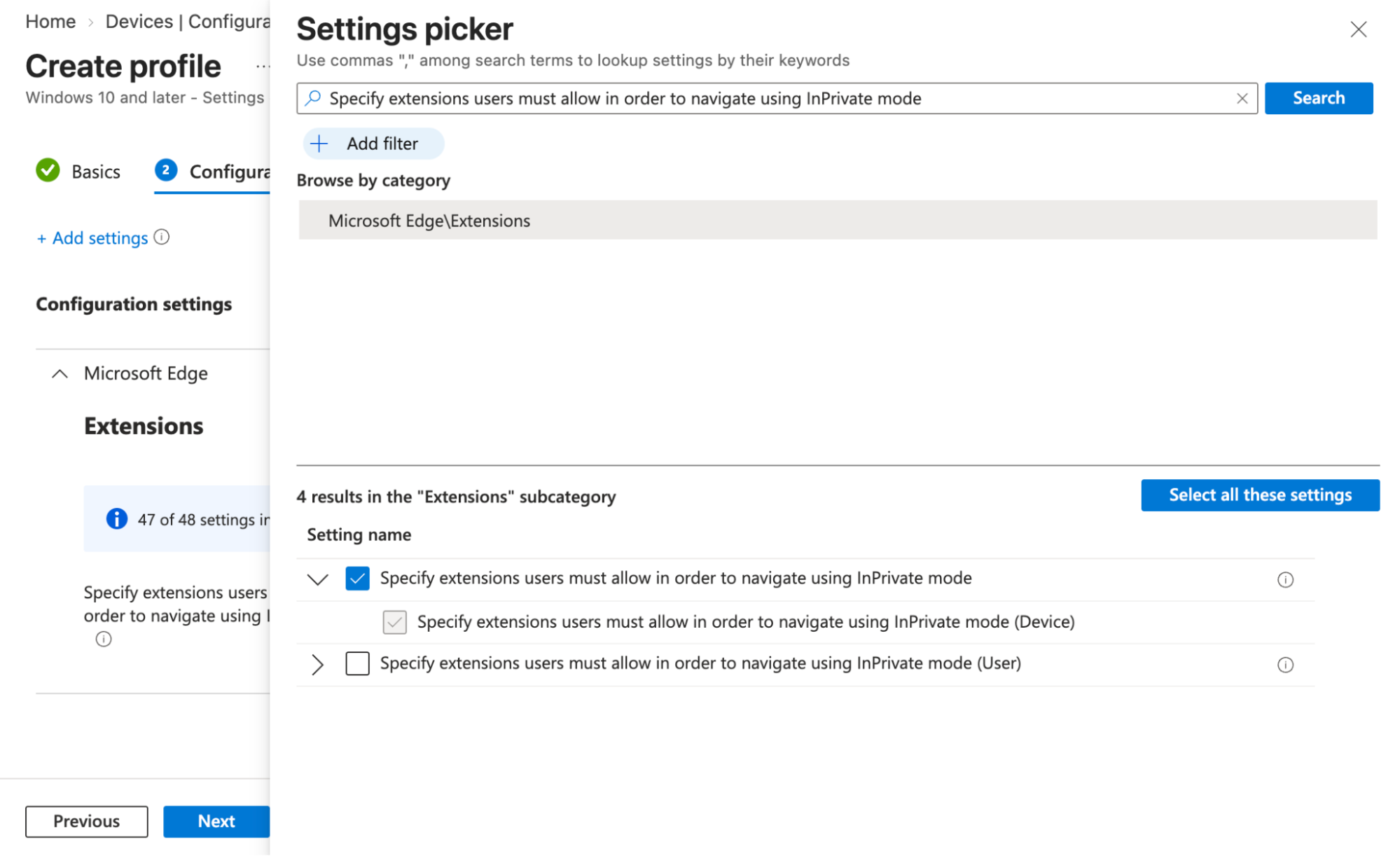 step 3 - enforce incognito - KB 10163