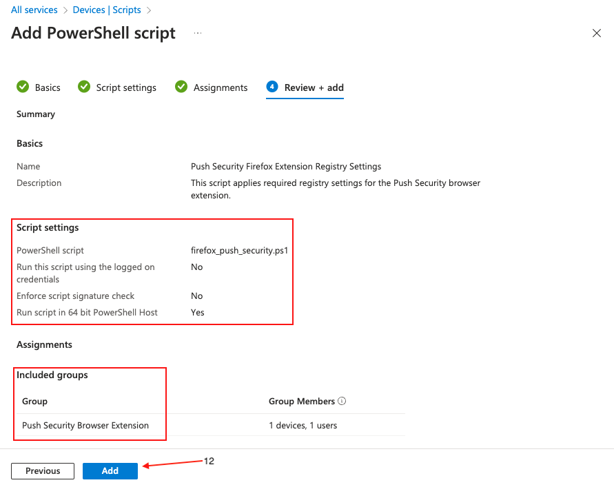 Intune - Firefox - review settings and add powershell script - docs