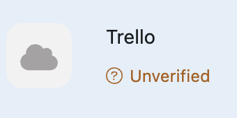 Trello integration unverified