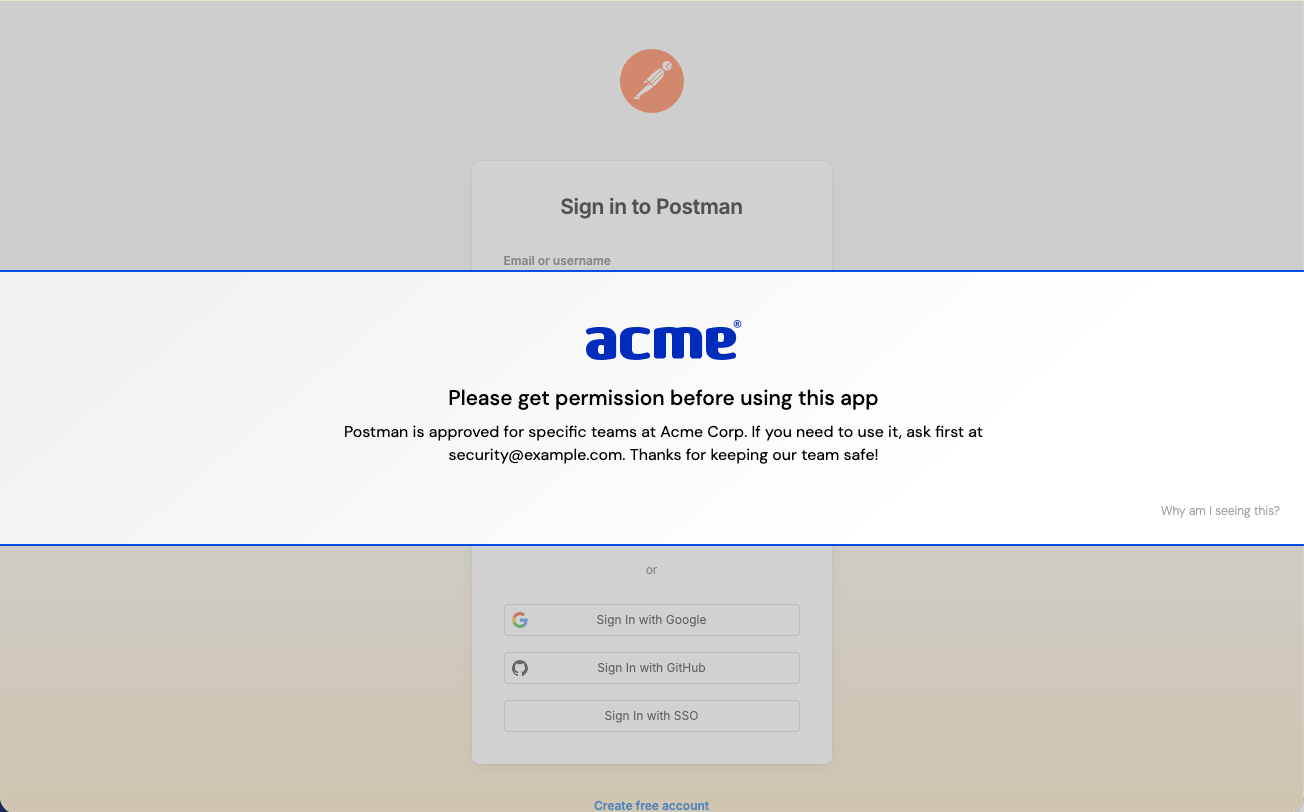 Sample blocking banner - blog article - custom branding
