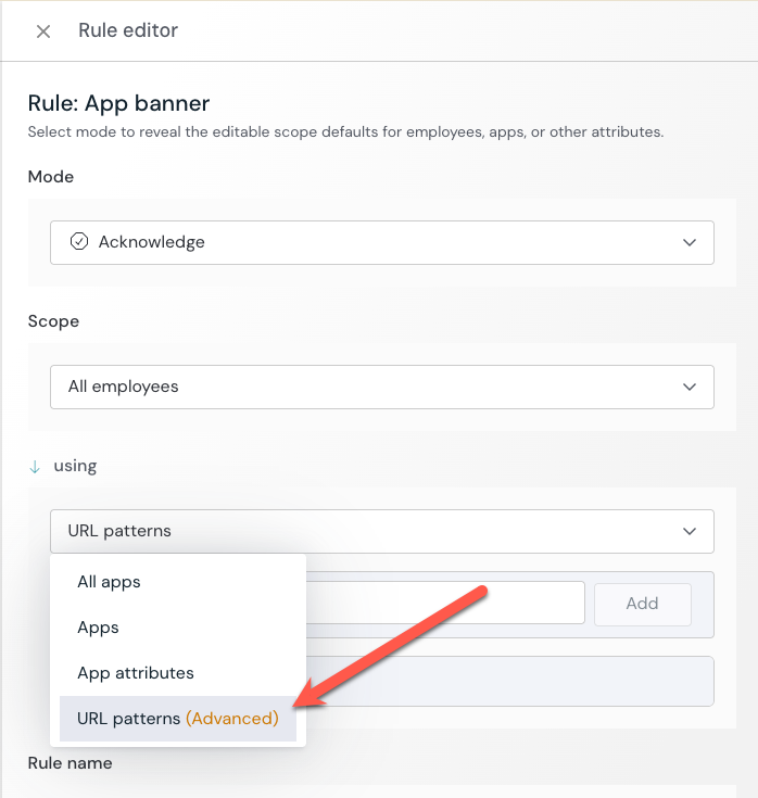 Device code banner config slideout - KB 10149