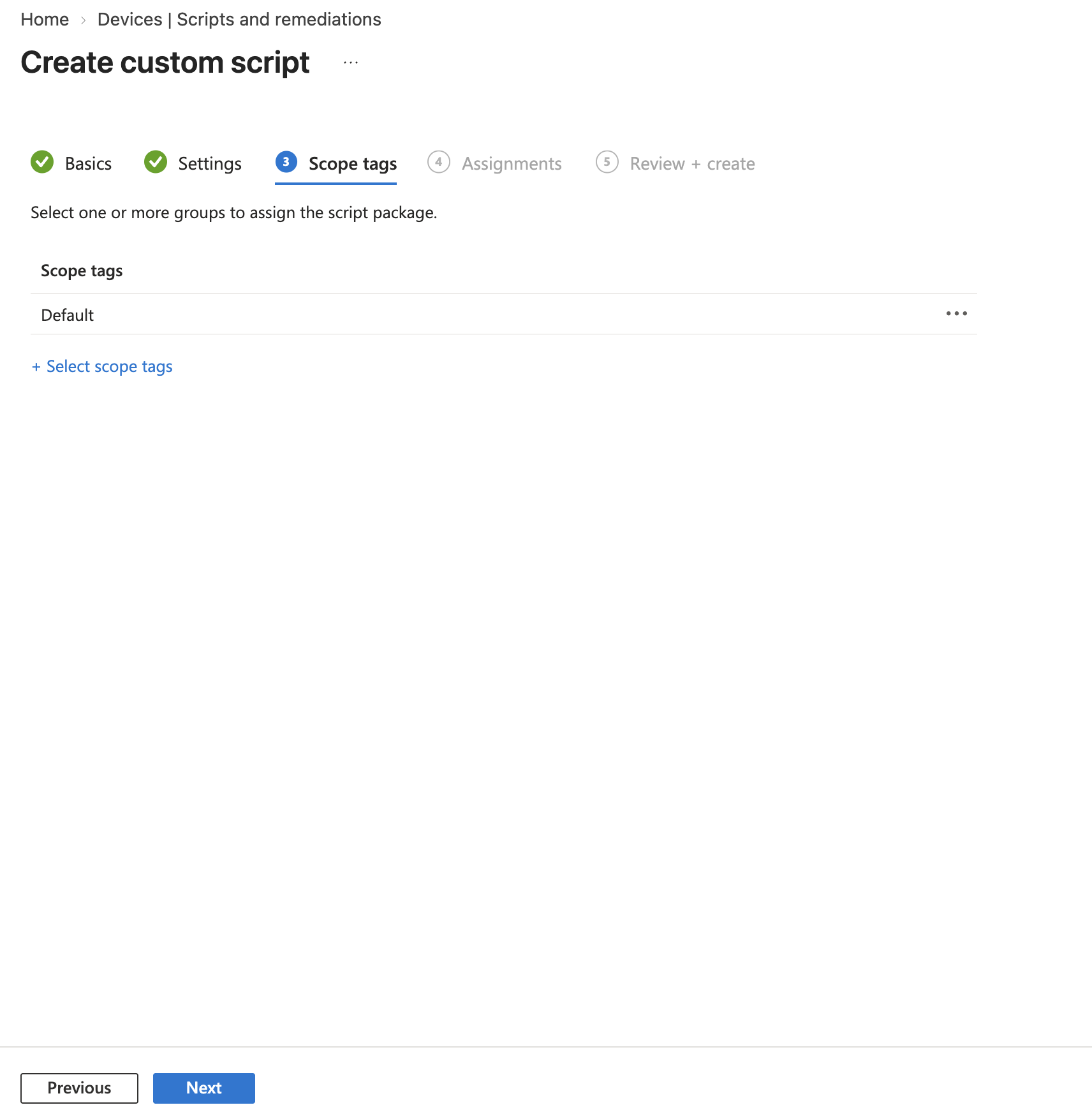 Generate MDM config with incognito scripts - create custom script step 3 scope tags - KB 10162