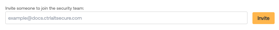 Invite security team - docs - Getting Started
