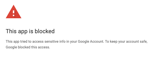 Google restricted scope