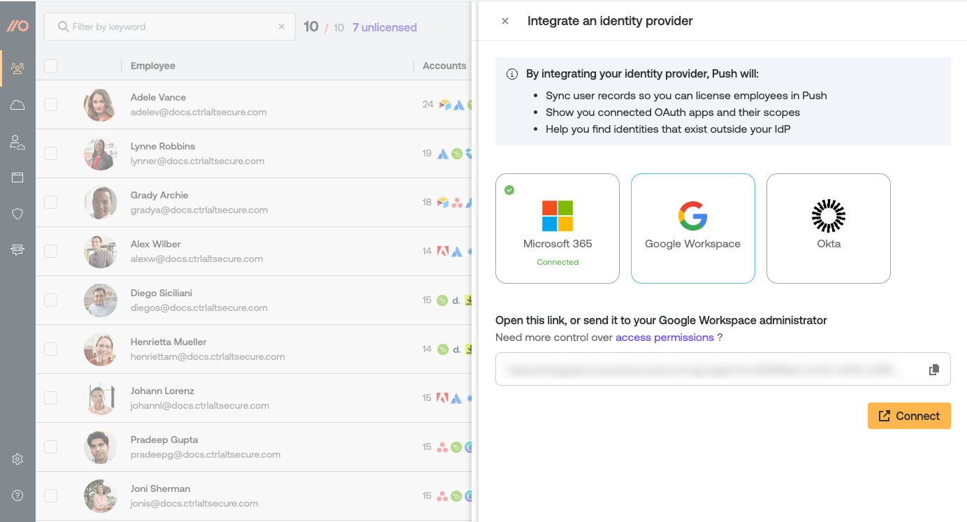 Okta integrate a platform - Add employees - docs