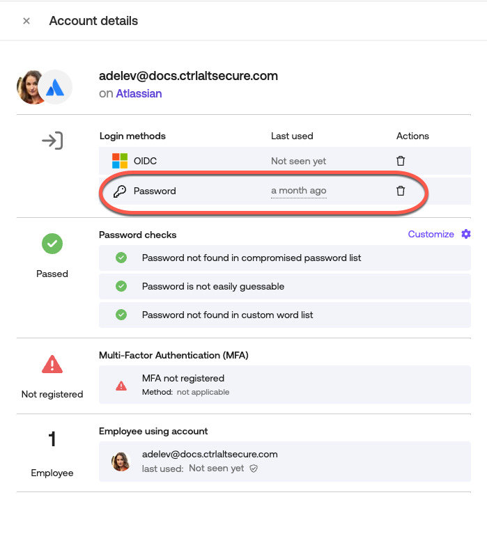 Forget login methods - account details - KB 10107