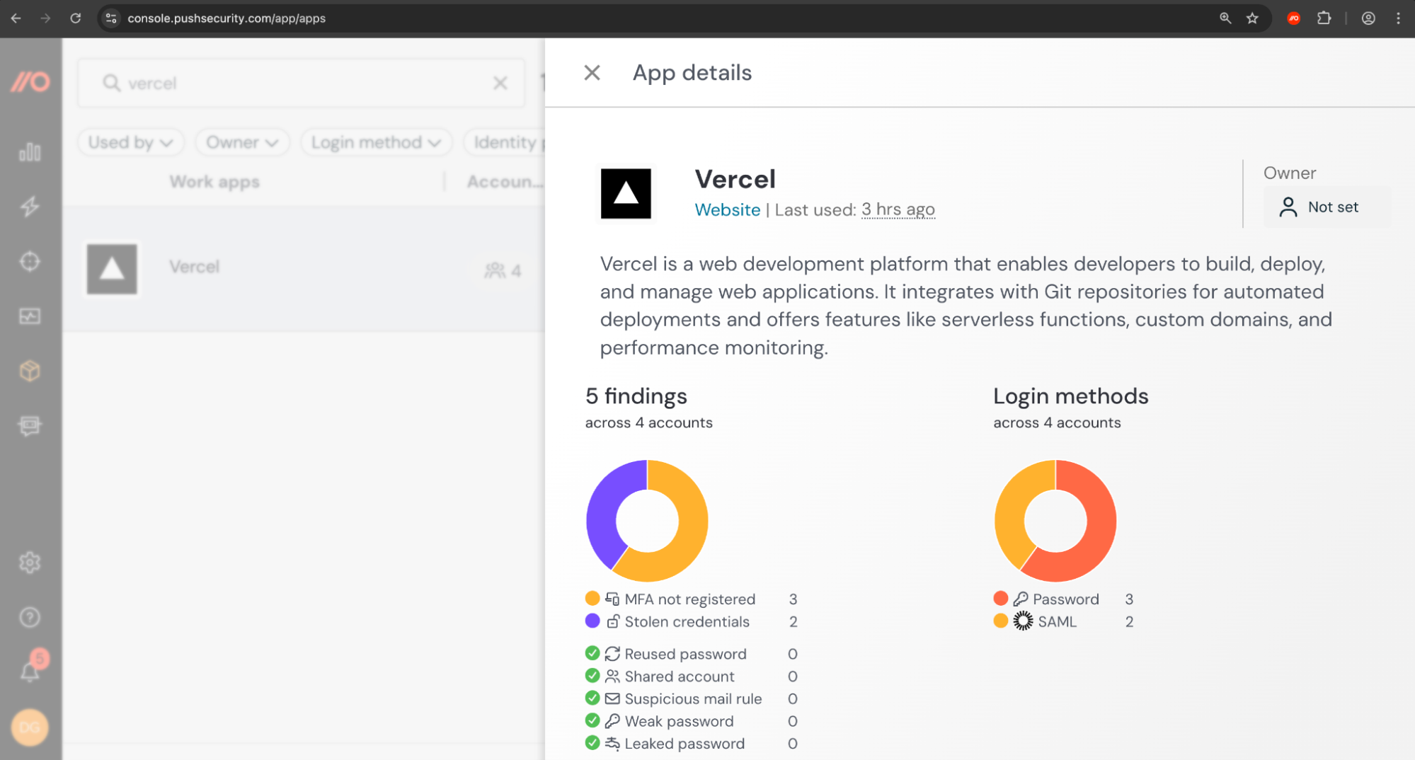 Inspect apps and identities to uncover and remediate vulnerabilities.