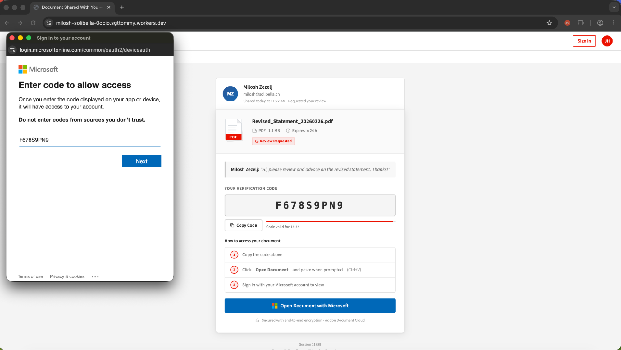 AUTHOV kit. Notably uses a popup like prod EvilTokens.