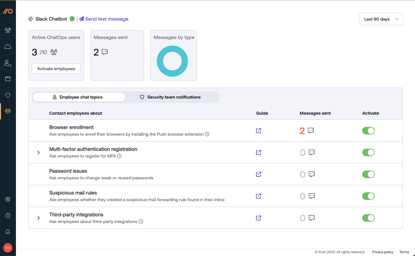 ChatOps topic selection - docs