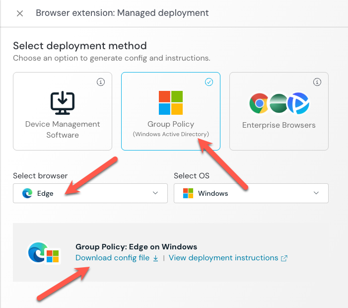 Push app - Managed Edge GPO