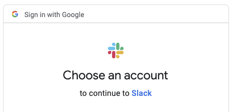 Social login to Slack