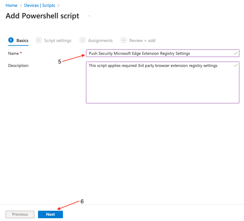 InTune - Device Management Powershell Edge step 1: KB 10055