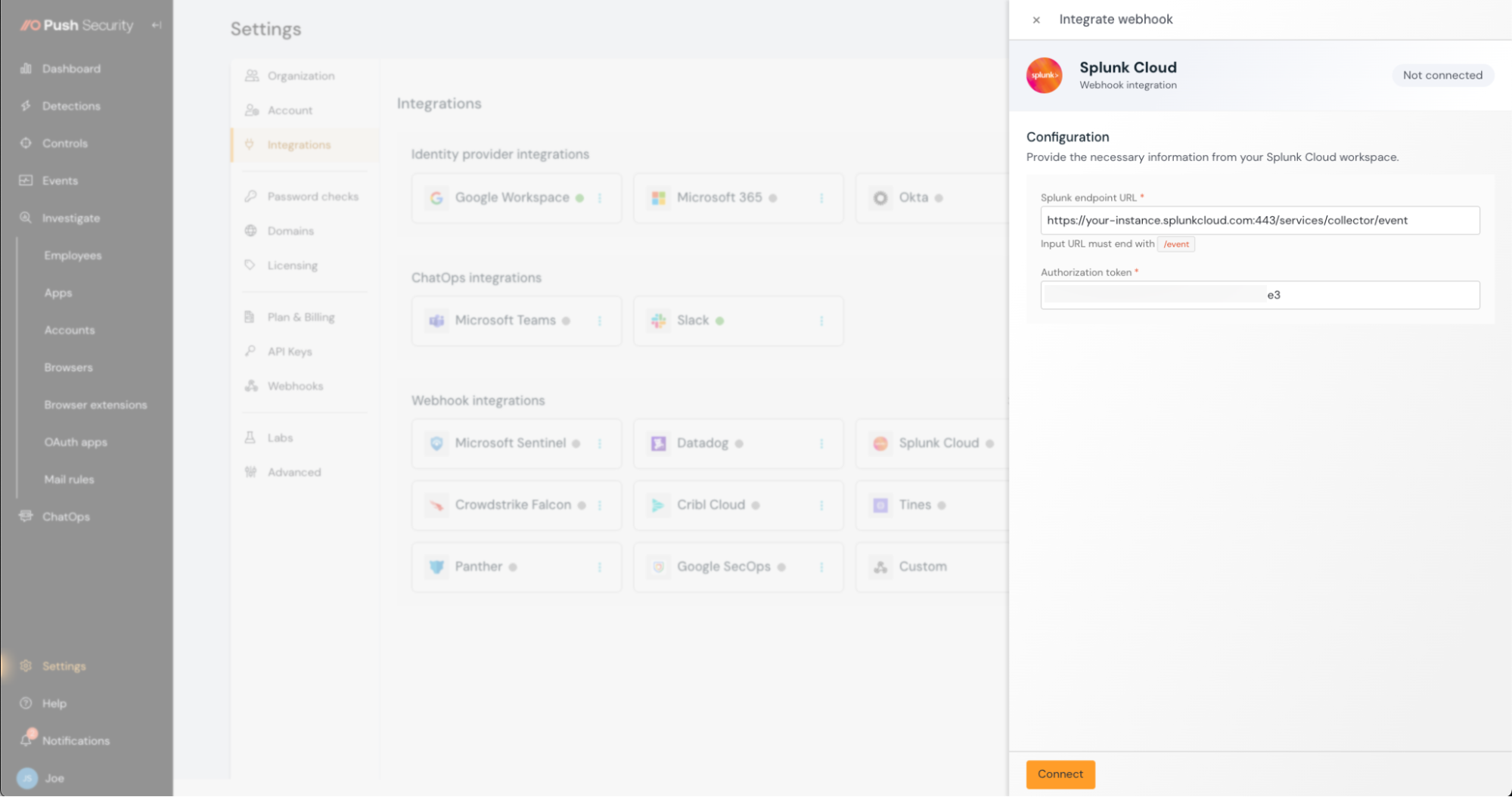 Splunk SIEM setup - tile config
