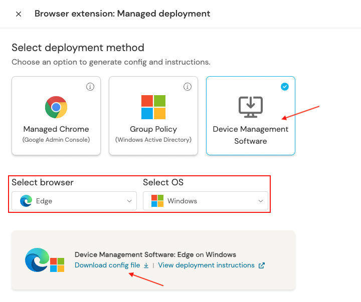 Push app - Device Management Software Edge: KB 10055