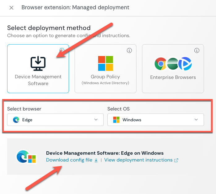 Push app - Device Management Software Edge: KB 10055
