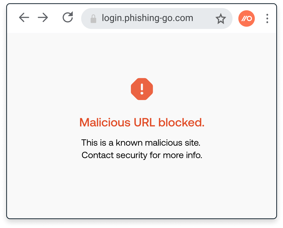 Malicious URL blocked