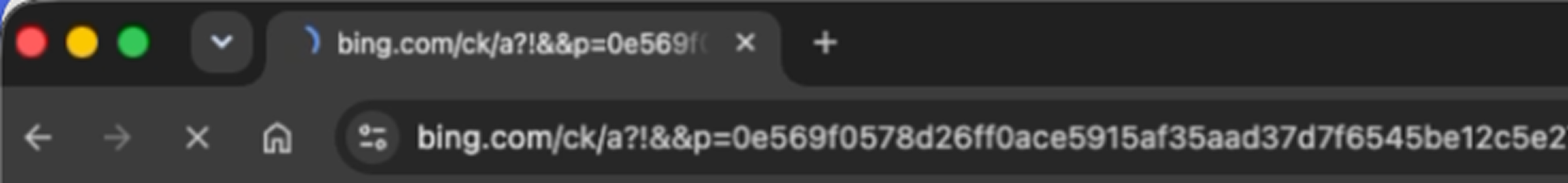Bing click-tracking redirect