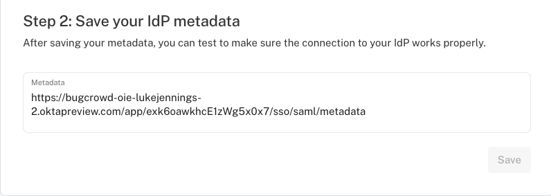 IdP metadata