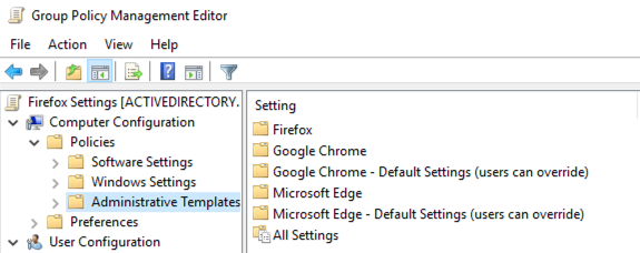 Firefox install group policy - administrative templates - docs