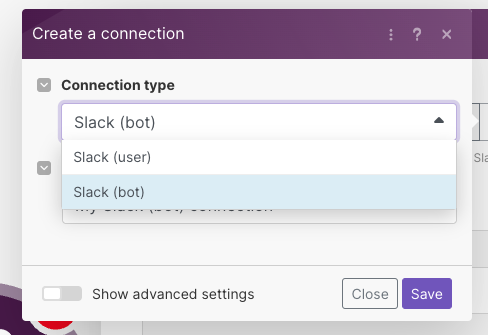 Slack phishing 2: picking bot connection