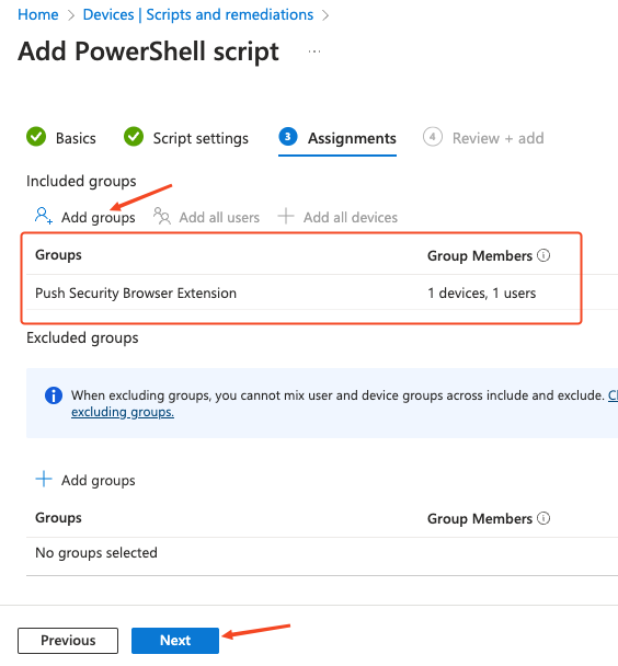 Intune MDM instructions for Brave - powershell add groups