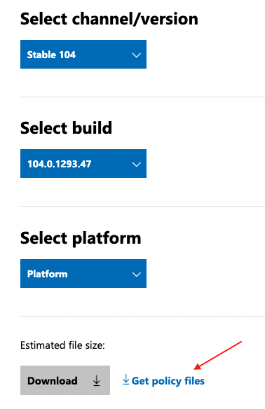 MS Edge ADMX Templates download: KB 10053