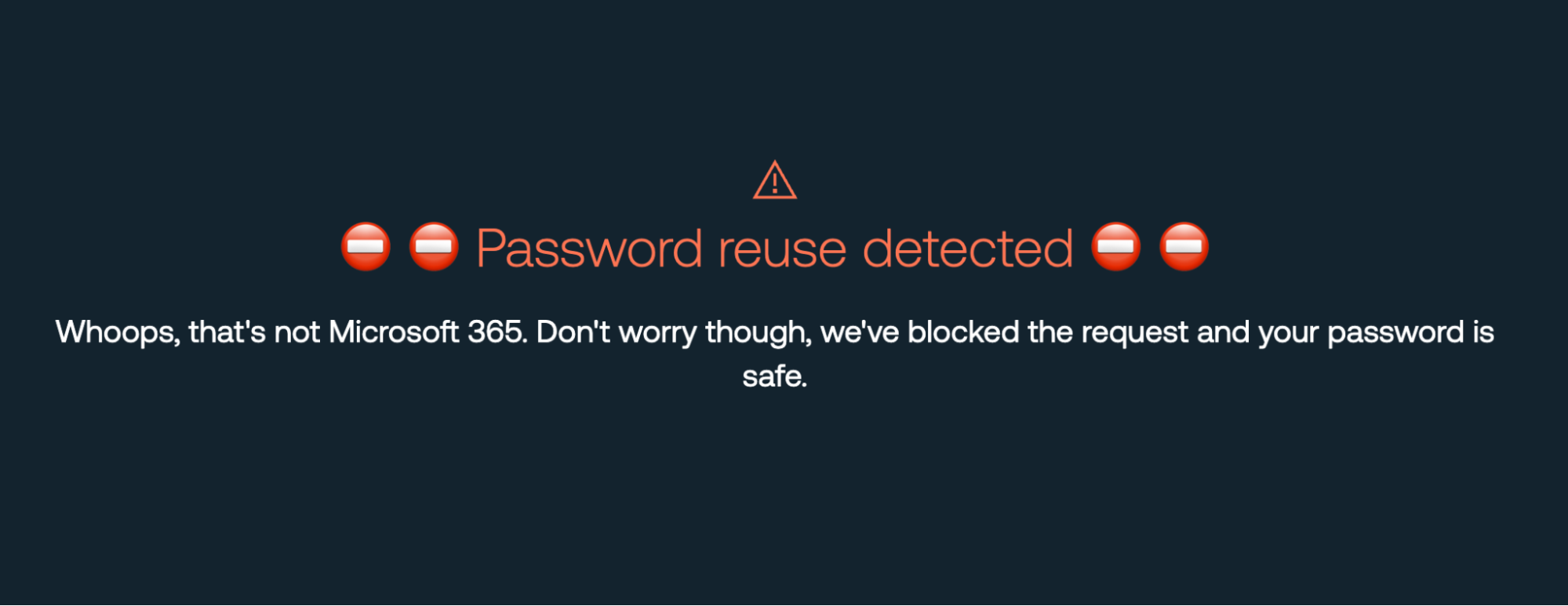 Password reuse detected