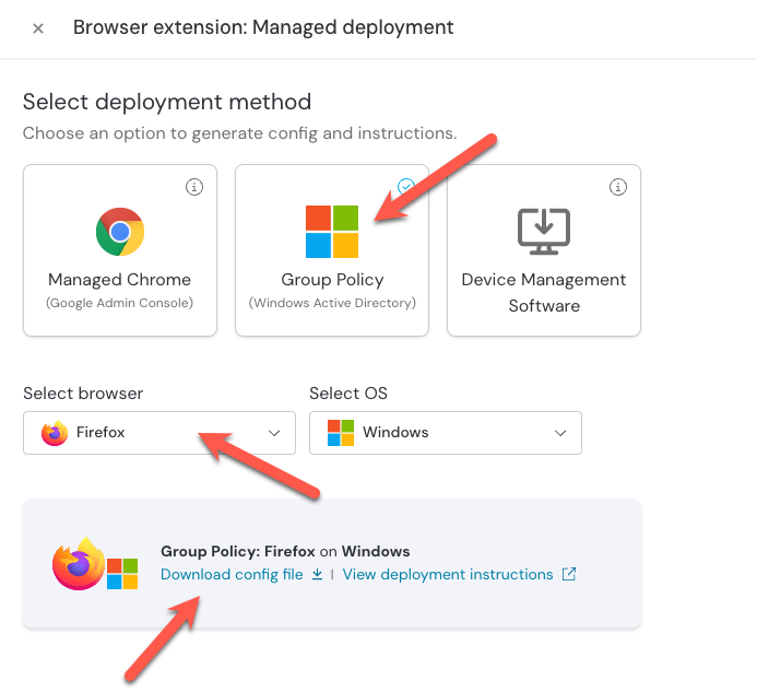 Firefox install group policy - managed deployment config screen - docs