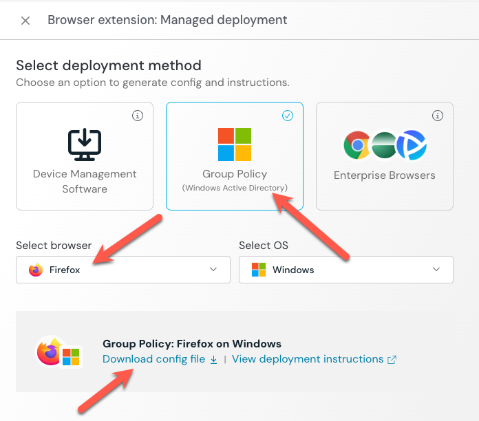 Firefox install group policy - managed deployment config screen - docs