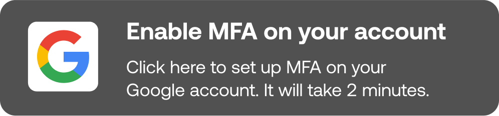 Enable MFA on account