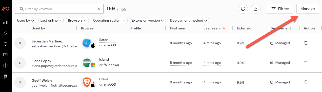 Push app browser enrollment options: KB 10052/3/4/5/6/8