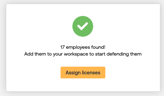 Assign licenses - docs - Add employees