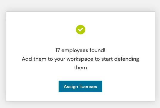 Assign licenses - docs - Add employees