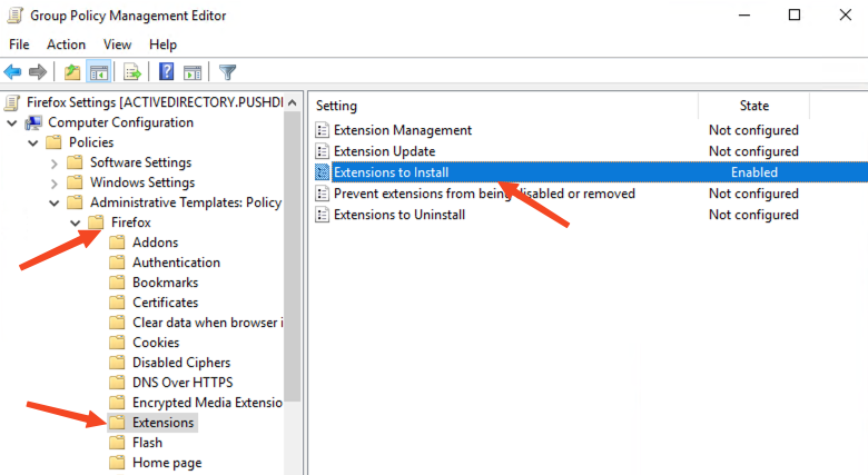 Firefox - group policy editor - KB 10062