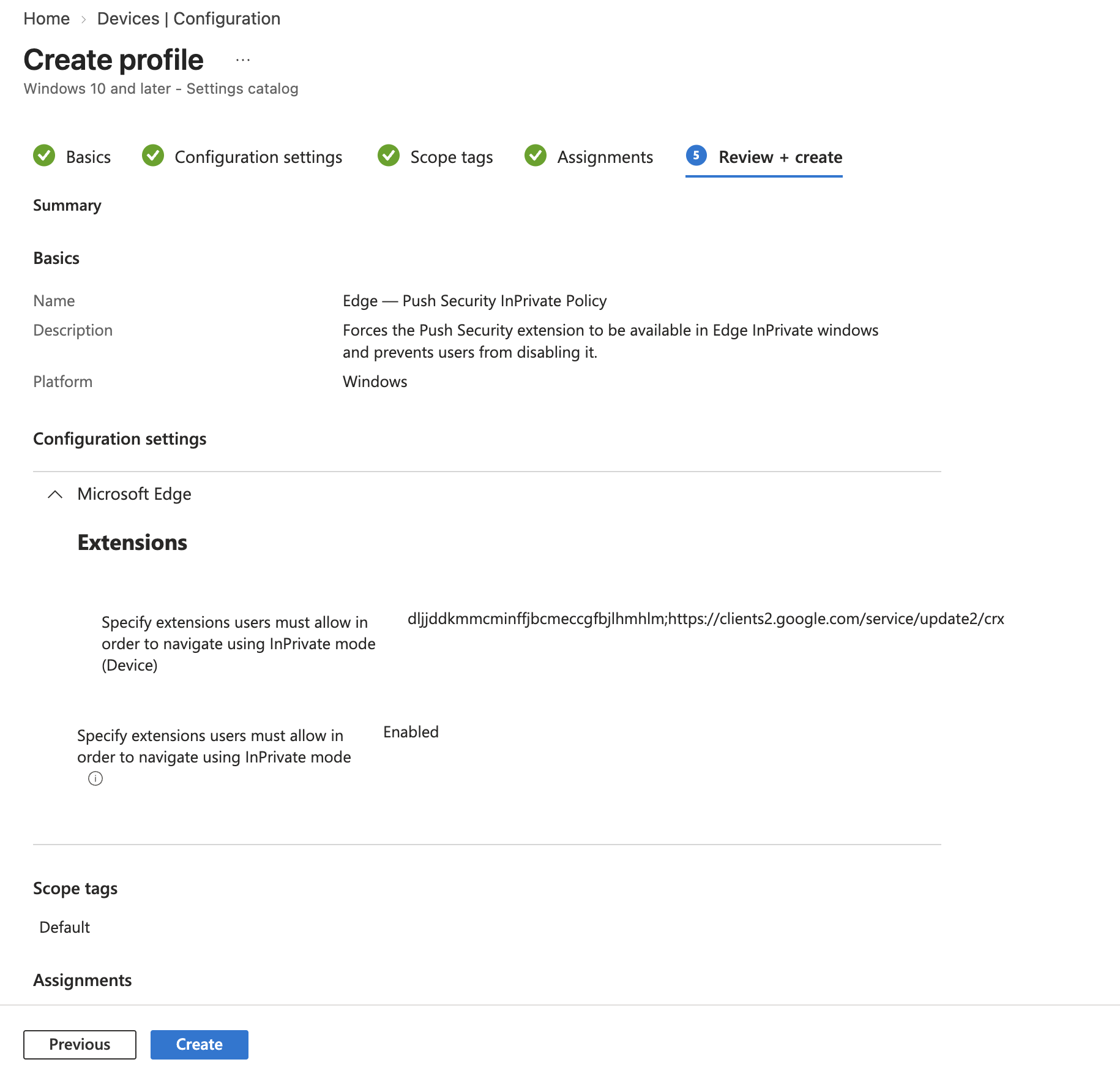 step 8 - enforce incognito - KB 10163