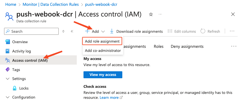 Azure data collection rule step 7 - Sentinel SIEM