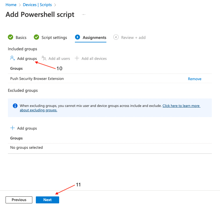 InTune - Device Management Powershell step 3: KB 10054 10055