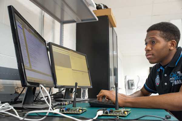 Student in Computer Lab