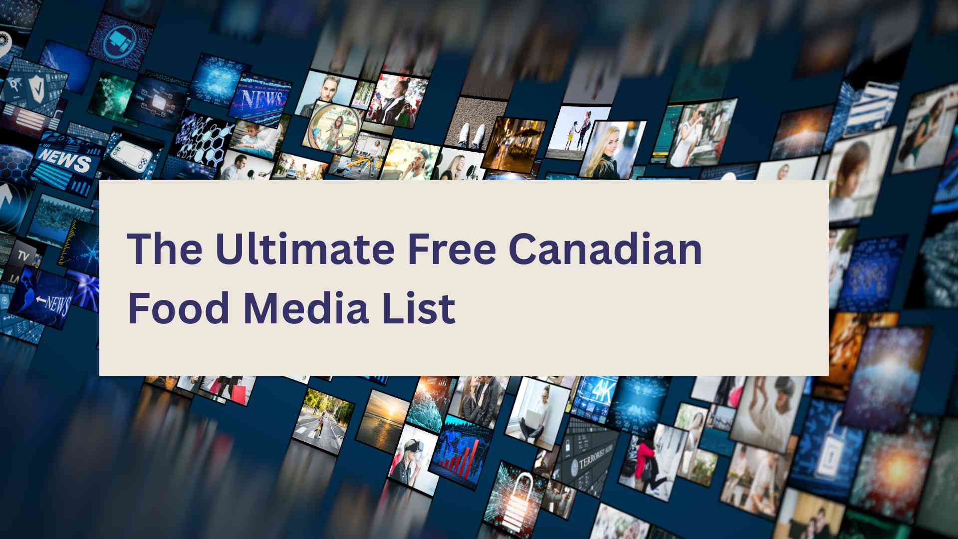 Free Canadian Food Media List