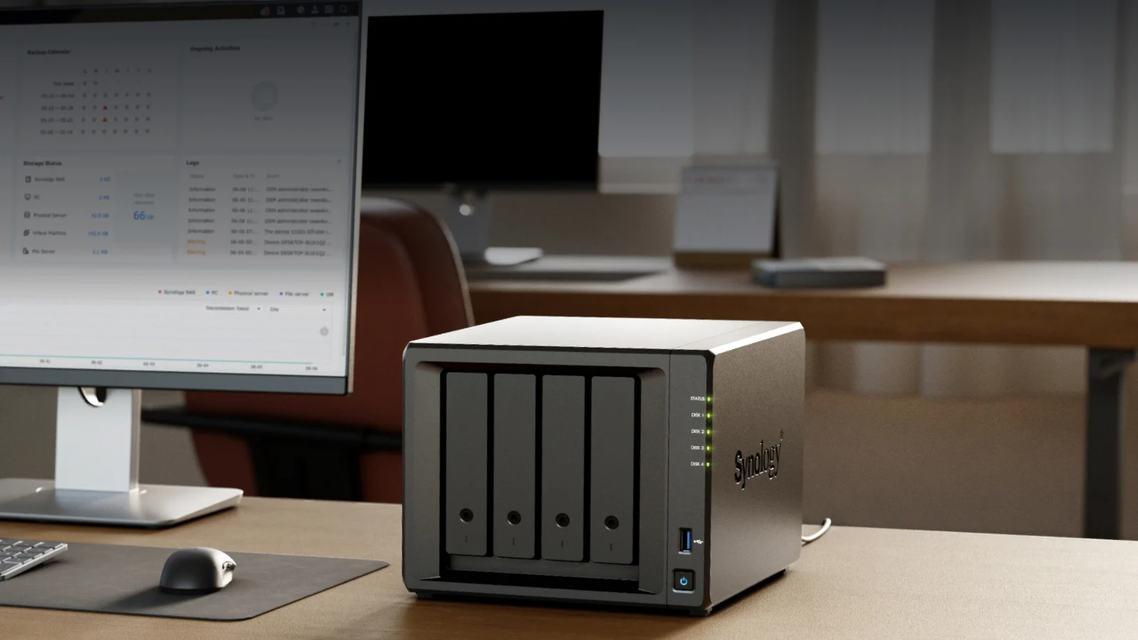 Een Synology DiskStation NAS met een Plus Series HDD, ideaal voor veilige dataopslag, back-ups en gedeelde toegang. Ontworpen voor maximale betrouwbaarheid en efficiënt databeheer in elke omgeving.