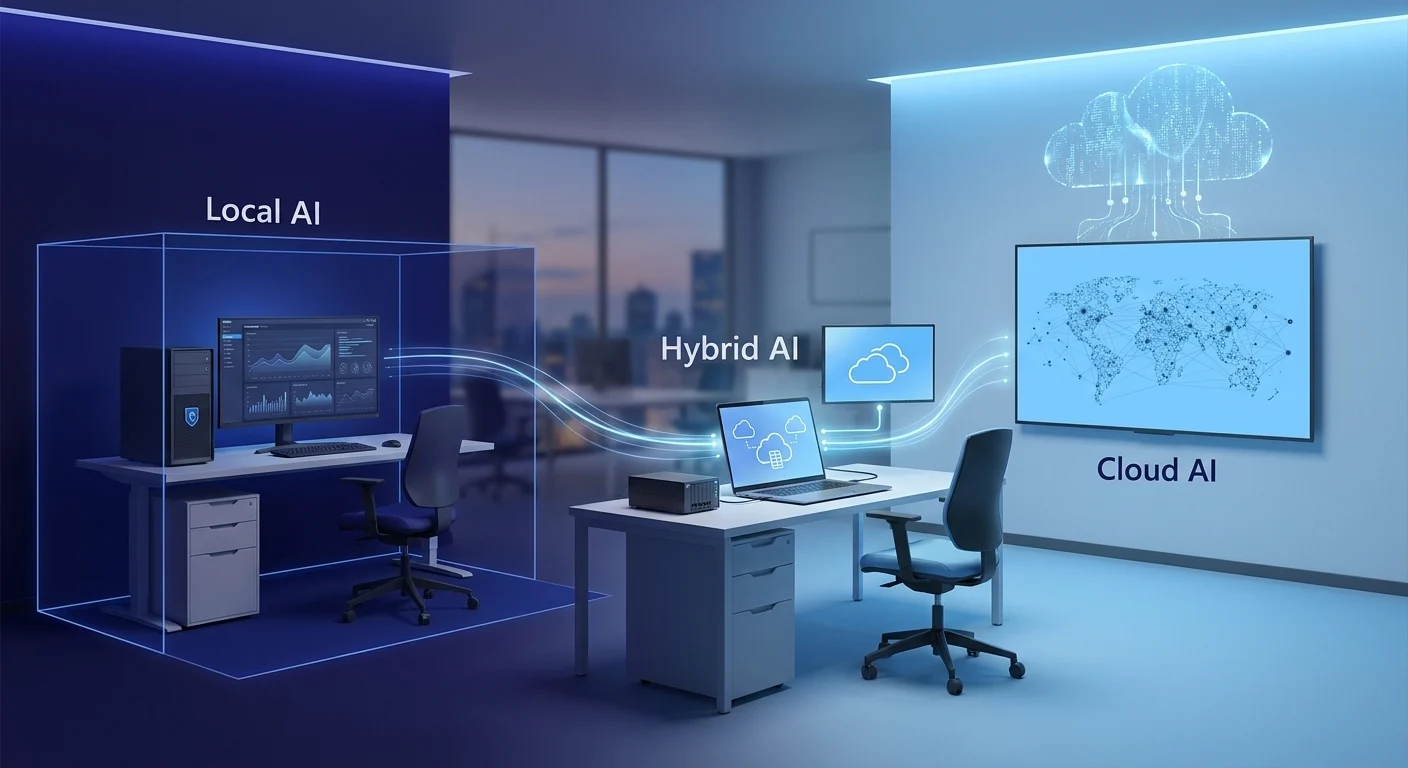 Local AI, cloud AI of een hybride oplossing?