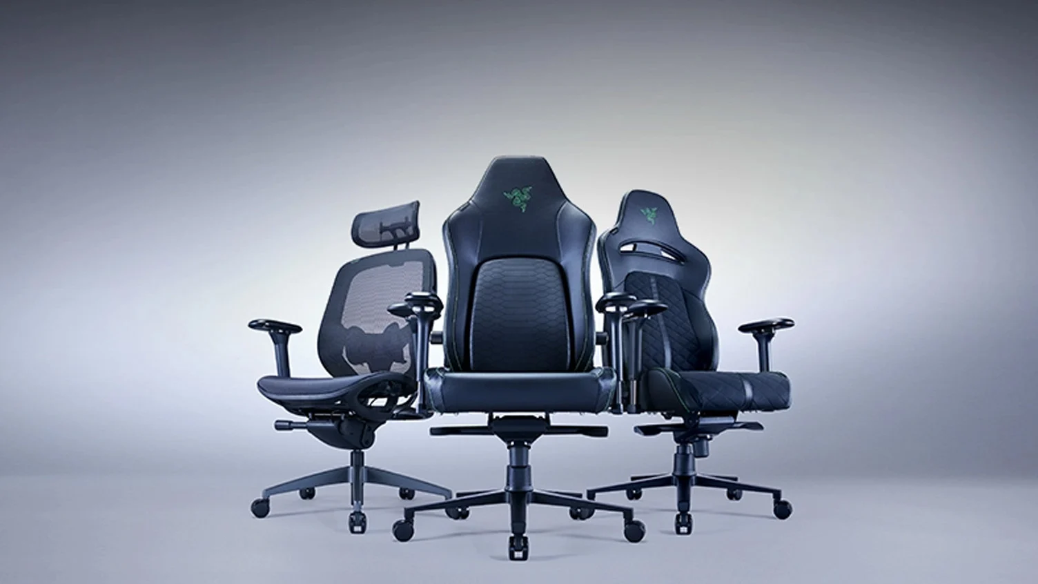 Drie exclusieve Razer by ZEN gamingstoelen met ergonomisch design en stijlvolle Zenless Zone Zero details. Ontworpen voor maximale ondersteuning, comfort en prestaties tijdens intensieve gamesessies.