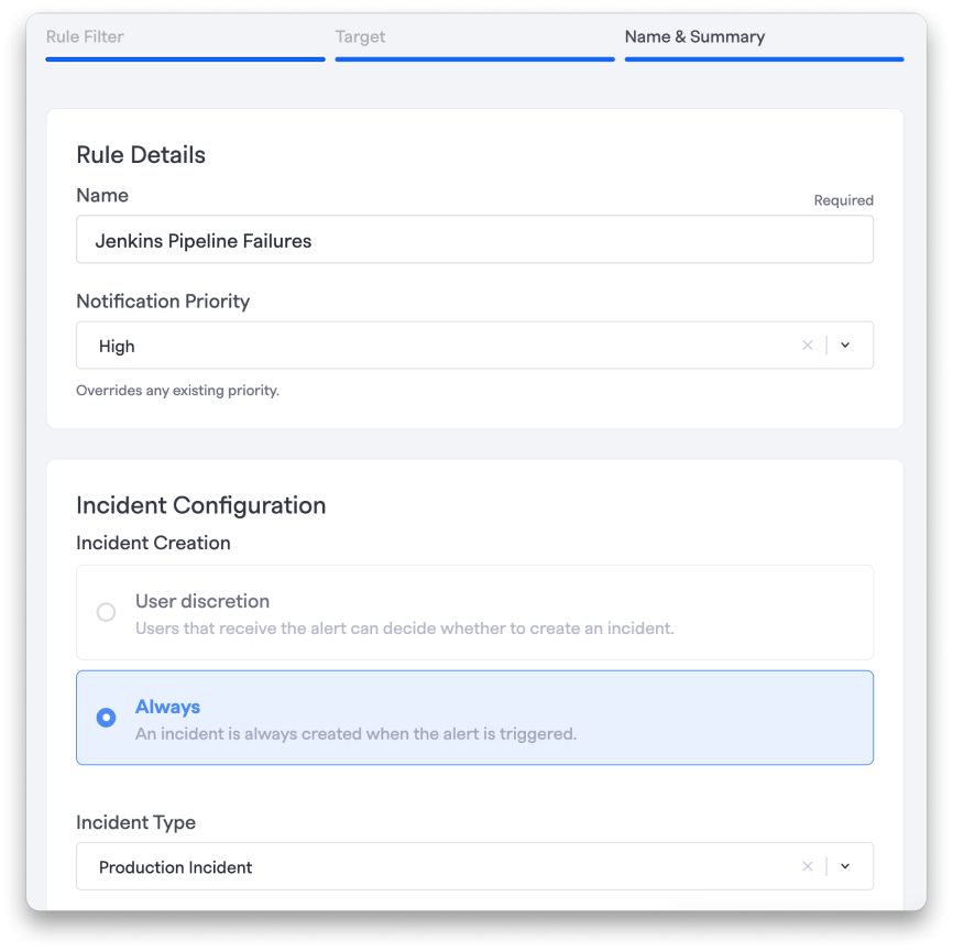 auto-create incident from signals