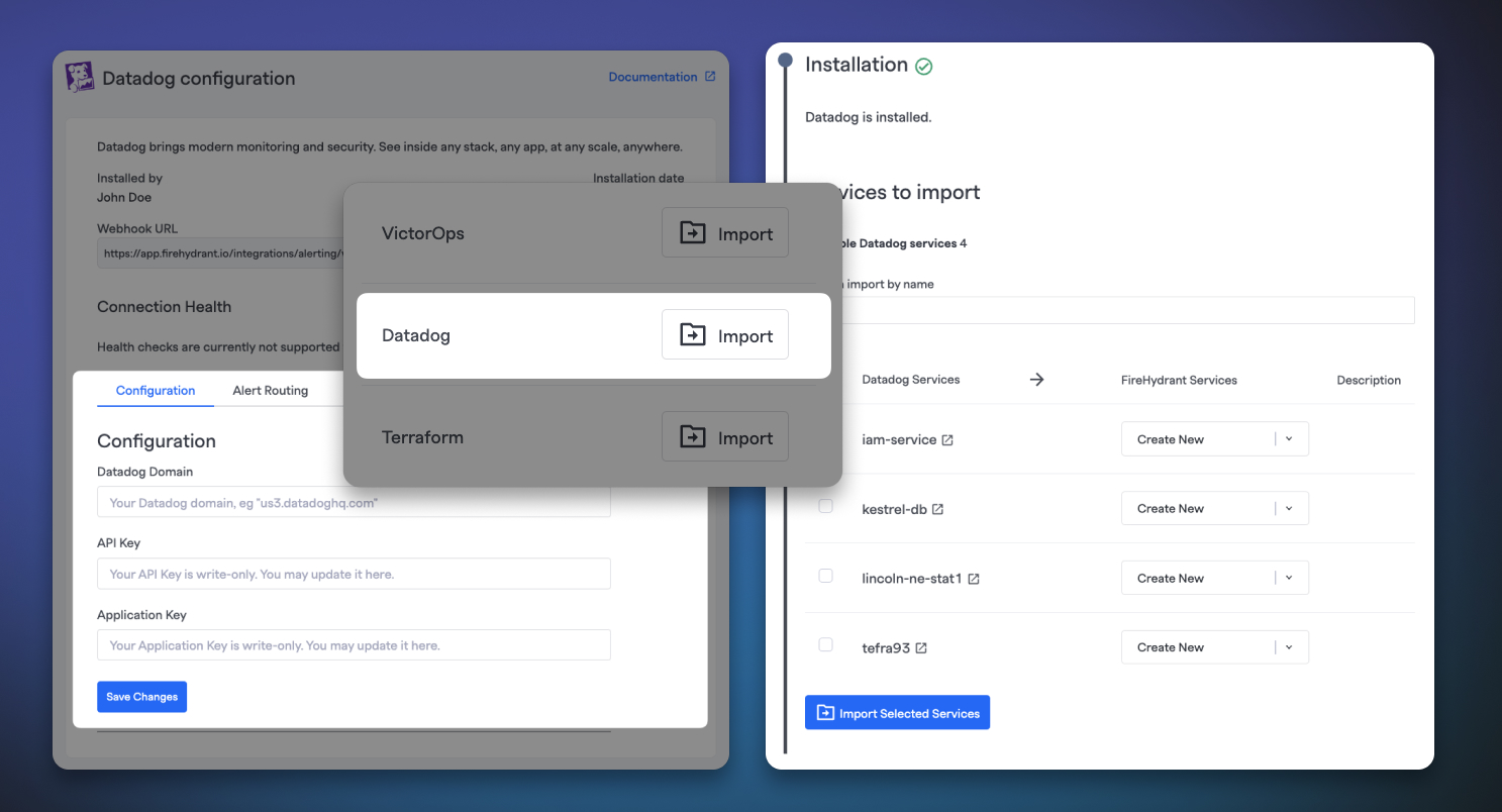 Datadog Service Import