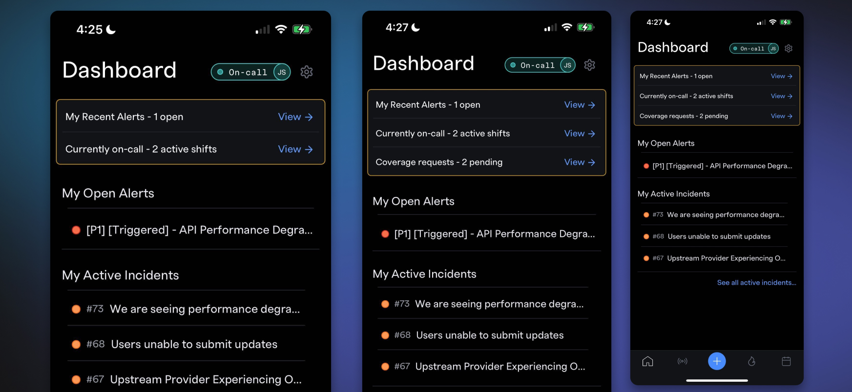 Mobile Dashboard