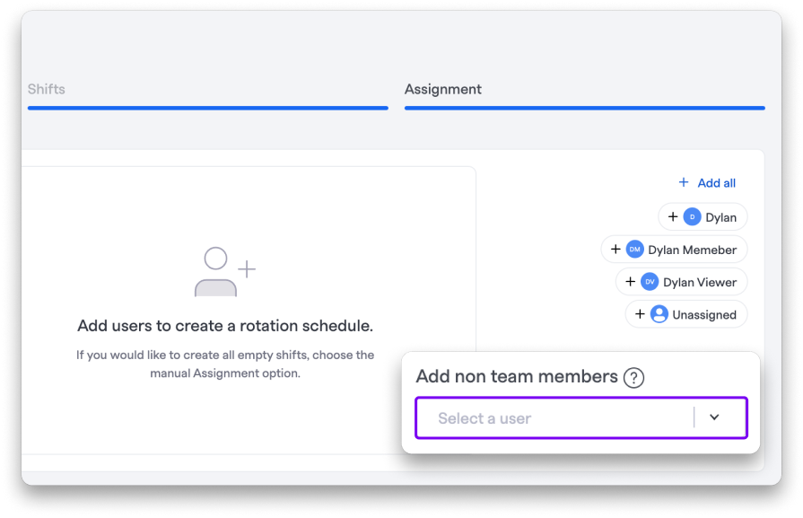 add non-team members to signals schedules