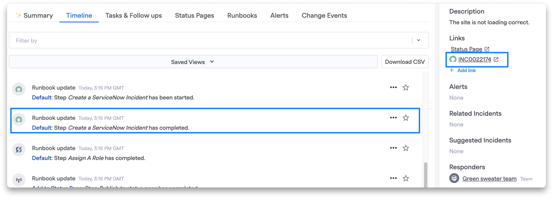 Create ServiceNow tickets automatically when FireHydrant incidents start using our new Runbook step. 