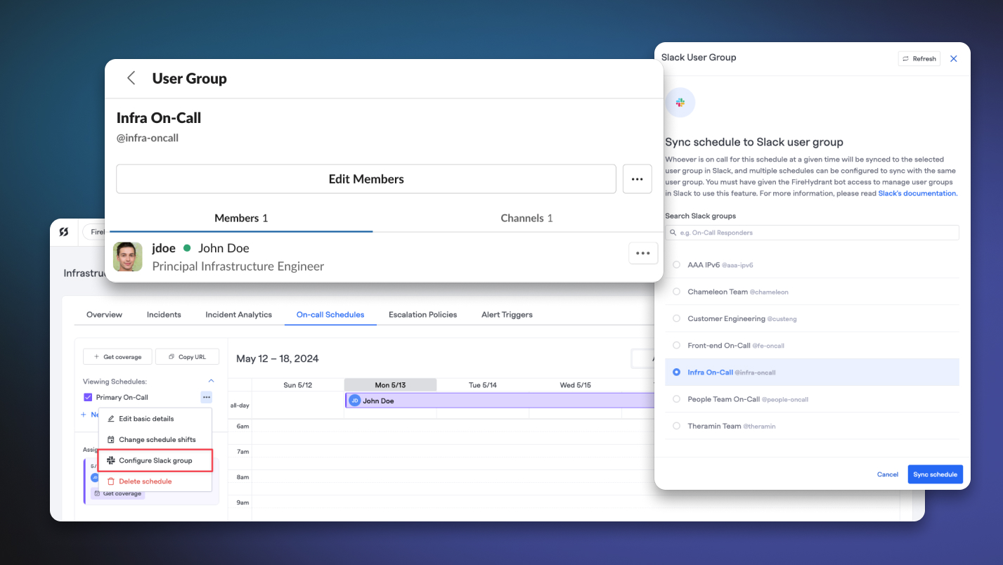 On-Call Schedule Slack Group Sync